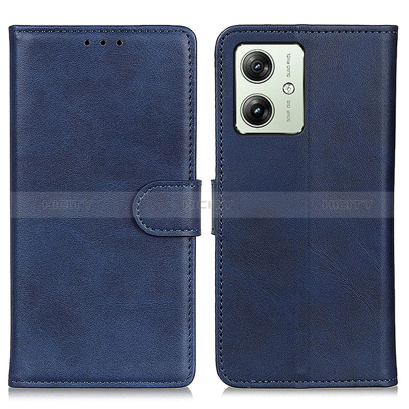 Coque Portefeuille Livre Cuir Etui Clapet A05D pour Motorola Moto G54 5G Bleu Plus