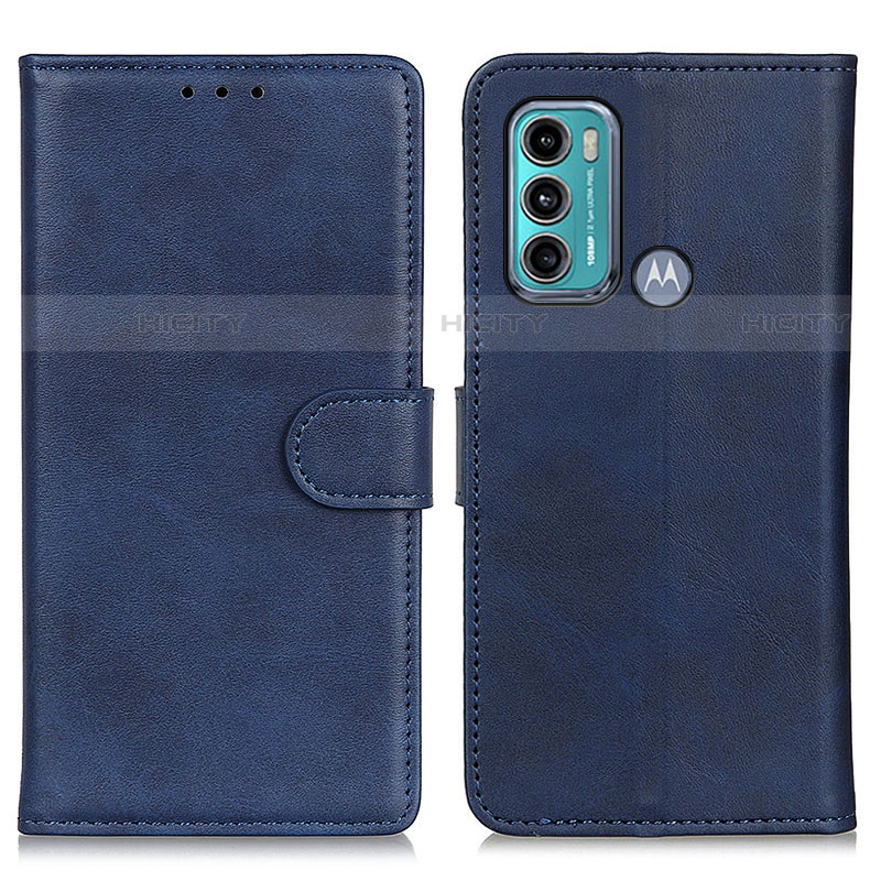 Coque Portefeuille Livre Cuir Etui Clapet A05D pour Motorola Moto G60 Bleu Plus