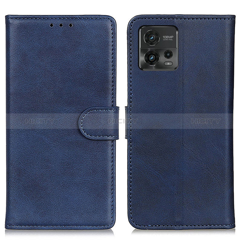 Coque Portefeuille Livre Cuir Etui Clapet A05D pour Motorola Moto G72 Bleu Plus