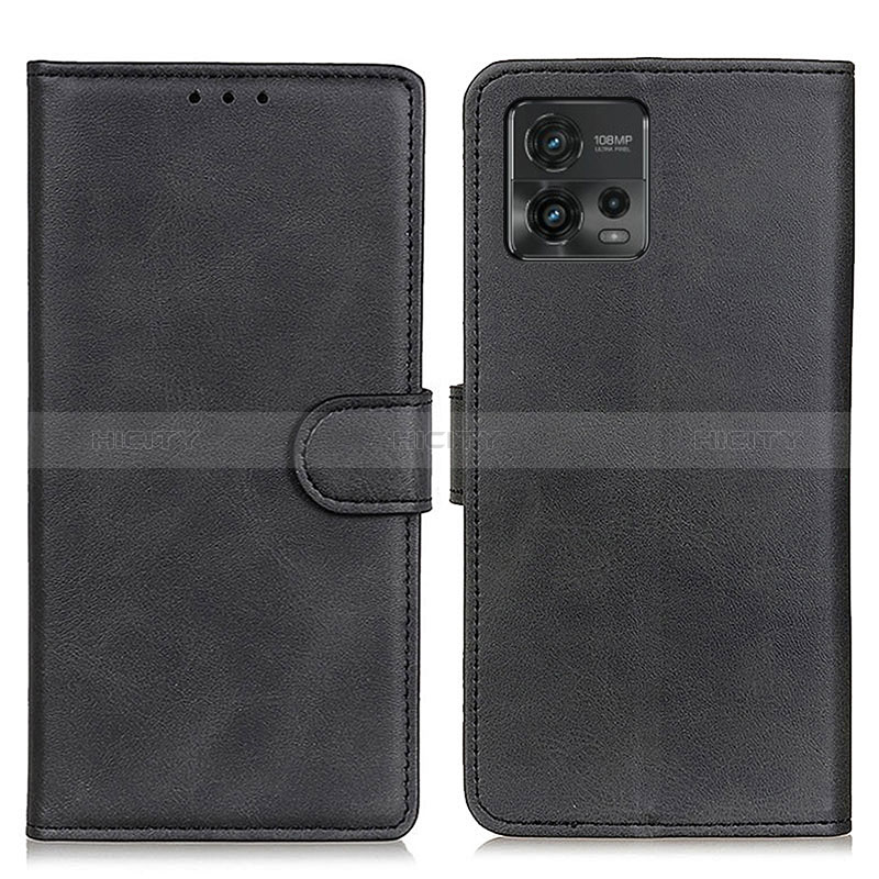 Coque Portefeuille Livre Cuir Etui Clapet A05D pour Motorola Moto G72 Noir Plus