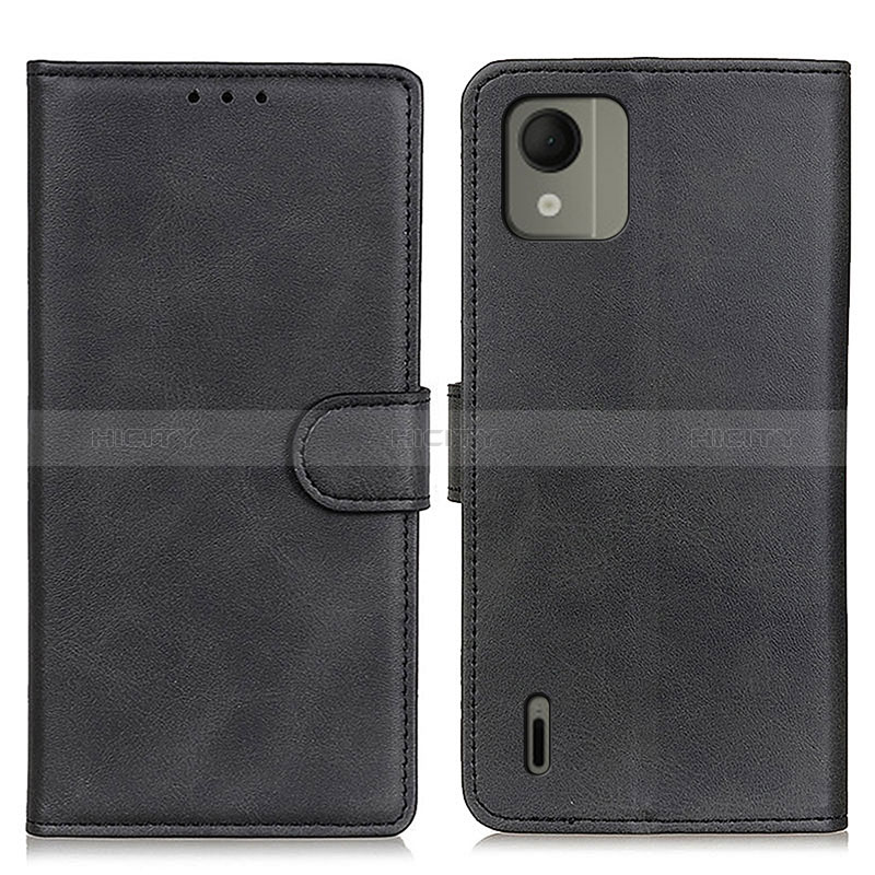 Coque Portefeuille Livre Cuir Etui Clapet A05D pour Nokia C110 Noir Plus