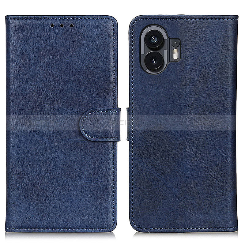 Coque Portefeuille Livre Cuir Etui Clapet A05D pour Nothing Phone 2 Bleu Plus