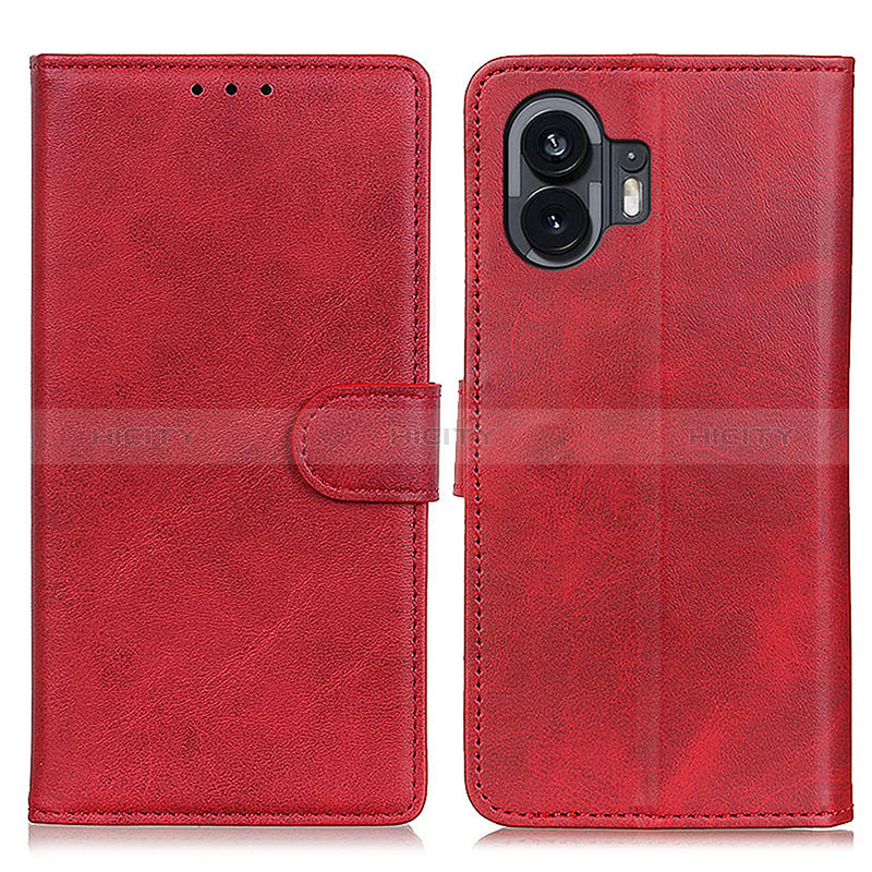 Coque Portefeuille Livre Cuir Etui Clapet A05D pour Nothing Phone 2 Rouge Plus