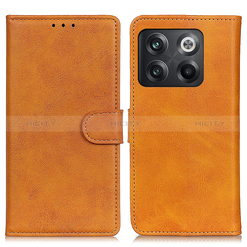 Coque Portefeuille Livre Cuir Etui Clapet A05D pour OnePlus 10T 5G Marron Plus