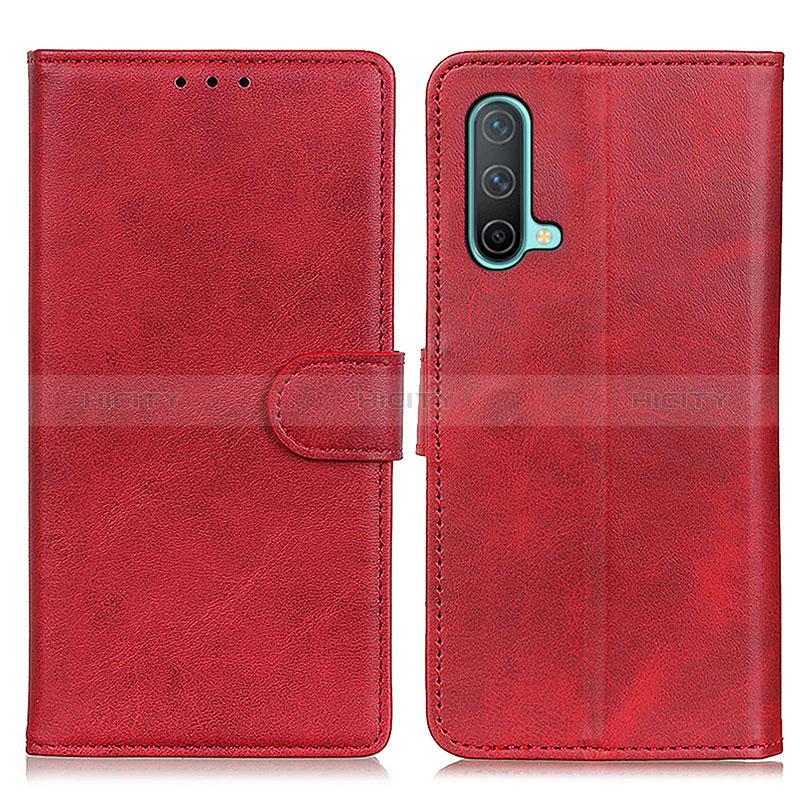 Coque Portefeuille Livre Cuir Etui Clapet A05D pour OnePlus Nord CE 5G Rouge Plus