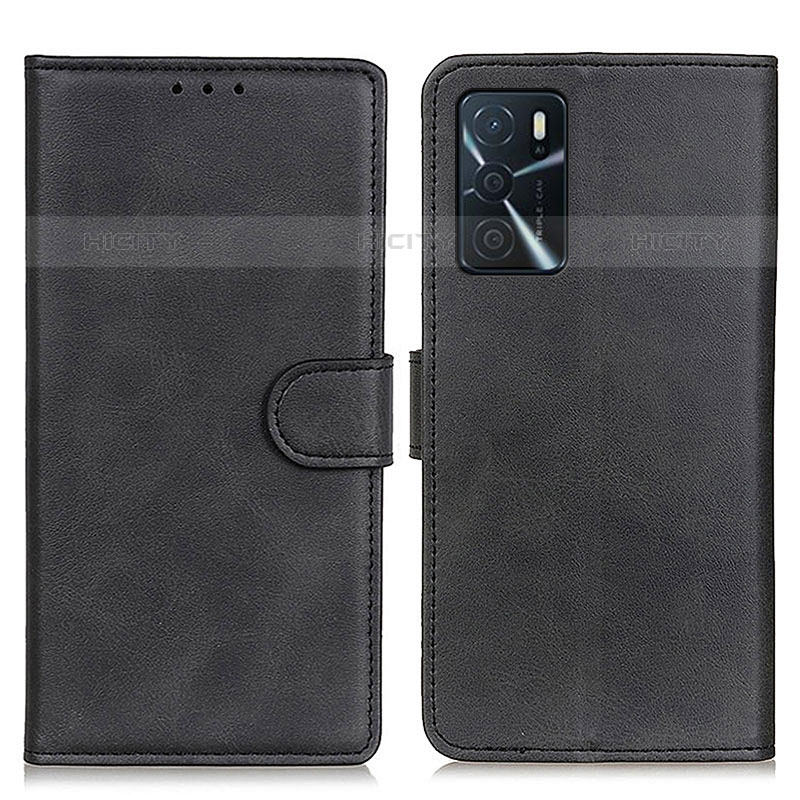 Coque Portefeuille Livre Cuir Etui Clapet A05D pour Oppo A16s Noir Plus