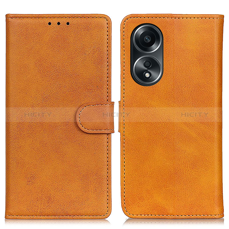 Coque Portefeuille Livre Cuir Etui Clapet A05D pour Oppo A38 Marron Plus