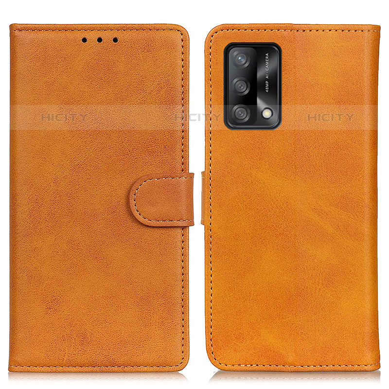 Coque Portefeuille Livre Cuir Etui Clapet A05D pour Oppo A74 4G Marron Plus