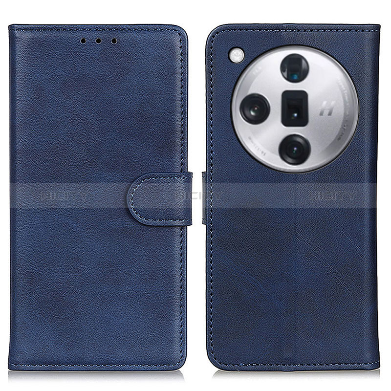 Coque Portefeuille Livre Cuir Etui Clapet A05D pour Oppo Find X7 5G Bleu Plus