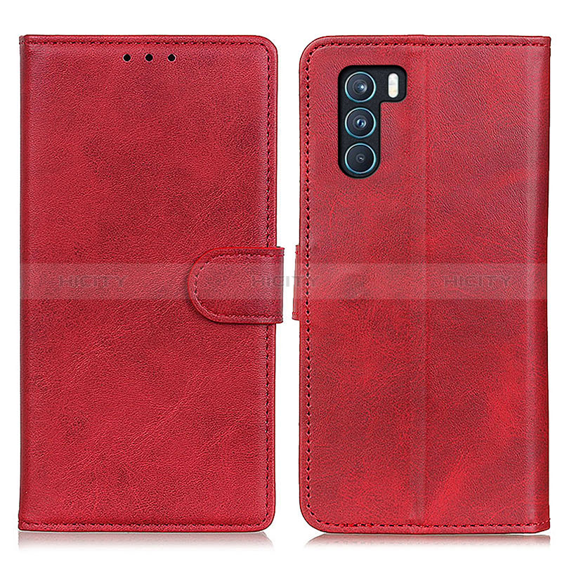 Coque Portefeuille Livre Cuir Etui Clapet A05D pour Oppo K9 Pro 5G Rouge Plus