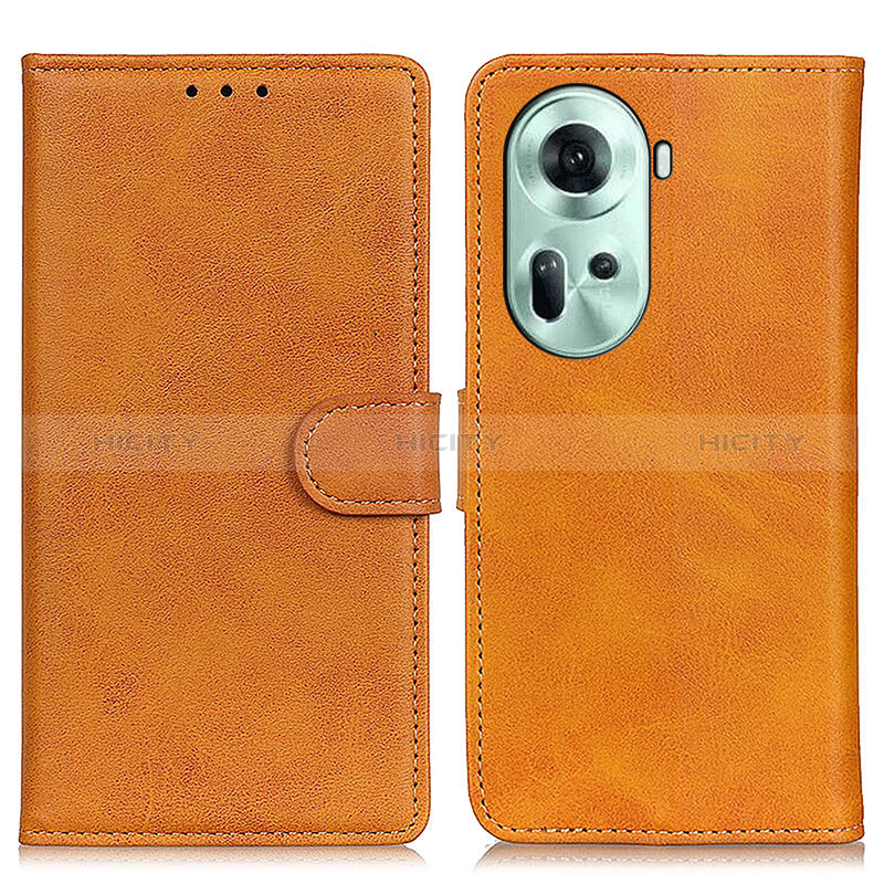 Coque Portefeuille Livre Cuir Etui Clapet A05D pour Oppo Reno11 5G Marron Plus