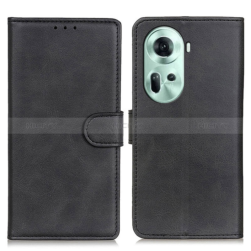 Coque Portefeuille Livre Cuir Etui Clapet A05D pour Oppo Reno11 5G Noir Plus