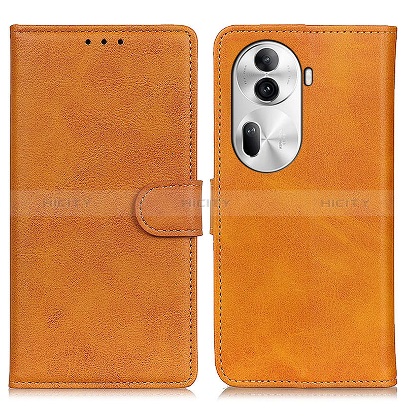 Coque Portefeuille Livre Cuir Etui Clapet A05D pour Oppo Reno11 Pro 5G Marron Plus