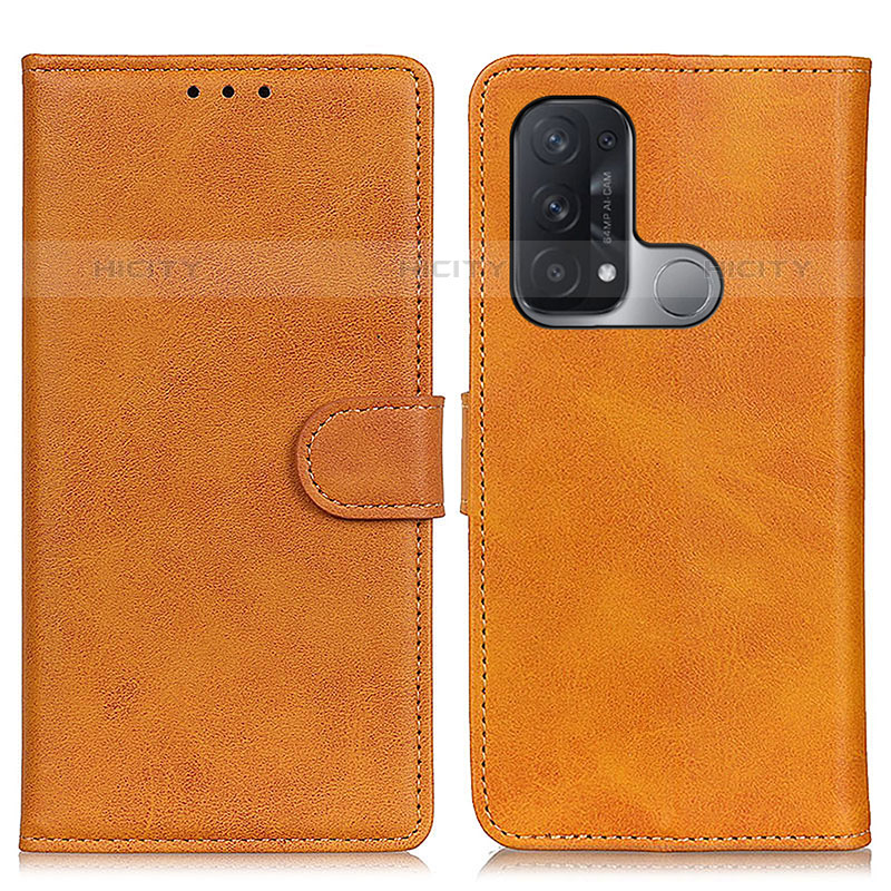 Coque Portefeuille Livre Cuir Etui Clapet A05D pour Oppo Reno5 A Marron Plus