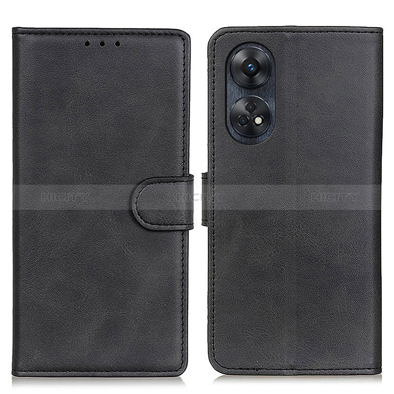 Coque Portefeuille Livre Cuir Etui Clapet A05D pour Oppo Reno8 T 4G Noir Plus