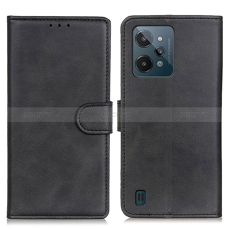 Coque Portefeuille Livre Cuir Etui Clapet A05D pour Realme C31 Noir Plus