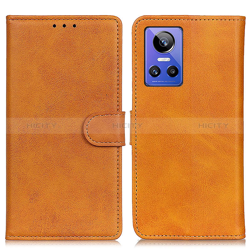 Coque Portefeuille Livre Cuir Etui Clapet A05D pour Realme GT Neo3 5G Marron Plus