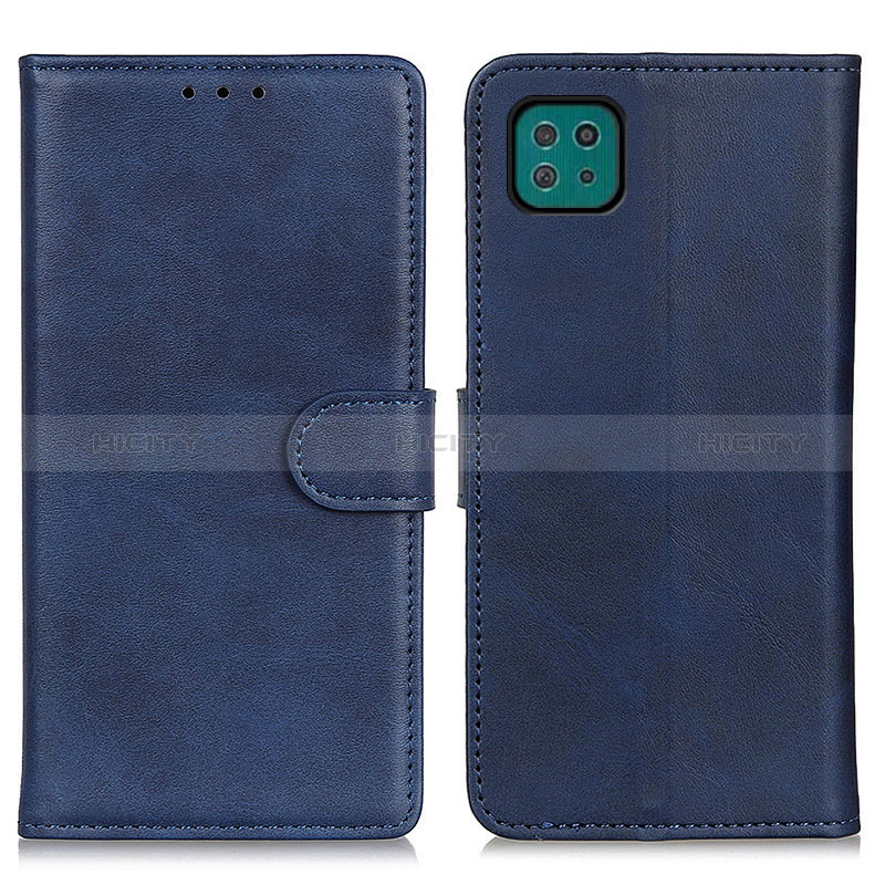 Coque Portefeuille Livre Cuir Etui Clapet A05D pour Samsung Galaxy A22s 5G Bleu Plus