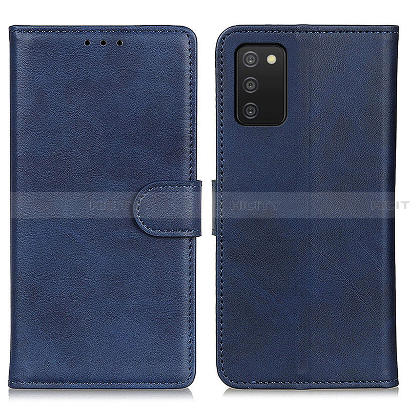 Coque Portefeuille Livre Cuir Etui Clapet A05D pour Samsung Galaxy F02S SM-E025F Bleu Plus