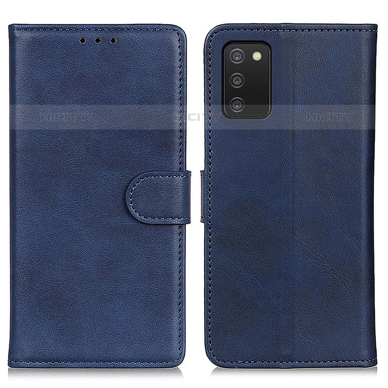 Coque Portefeuille Livre Cuir Etui Clapet A05D pour Samsung Galaxy M02s Bleu Plus