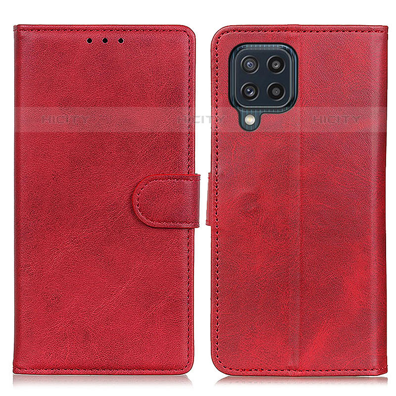 Coque Portefeuille Livre Cuir Etui Clapet A05D pour Samsung Galaxy M32 4G Rouge Plus