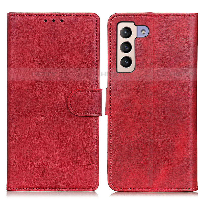 Coque Portefeuille Livre Cuir Etui Clapet A05D pour Samsung Galaxy S21 5G Rouge Plus