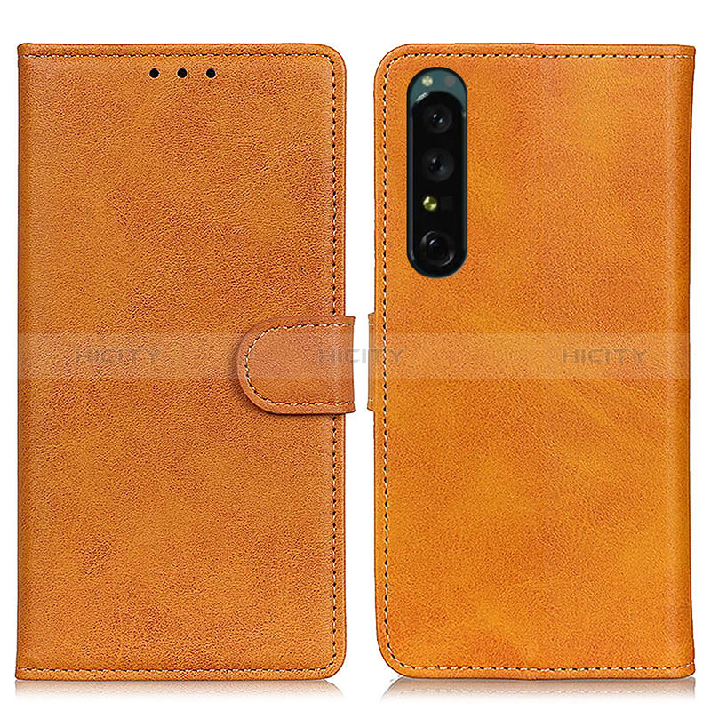 Coque Portefeuille Livre Cuir Etui Clapet A05D pour Sony Xperia 1 IV Marron Plus