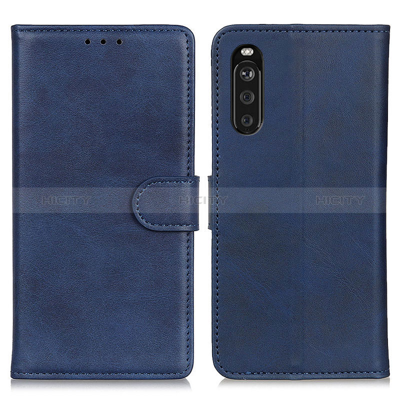 Coque Portefeuille Livre Cuir Etui Clapet A05D pour Sony Xperia 10 III SOG04 Bleu Plus