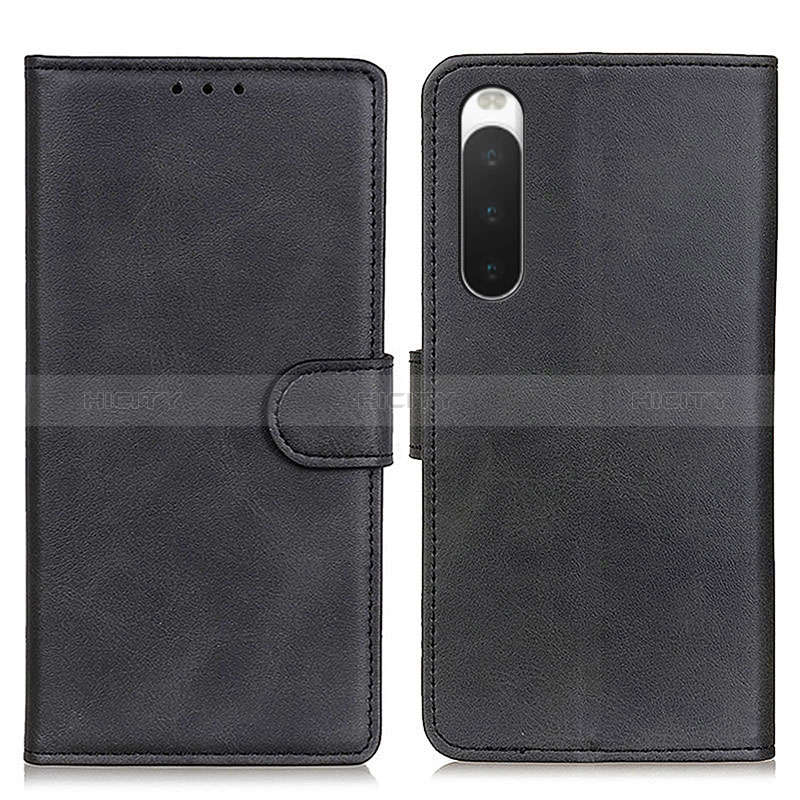 Coque Portefeuille Livre Cuir Etui Clapet A05D pour Sony Xperia 10 IV Noir Plus