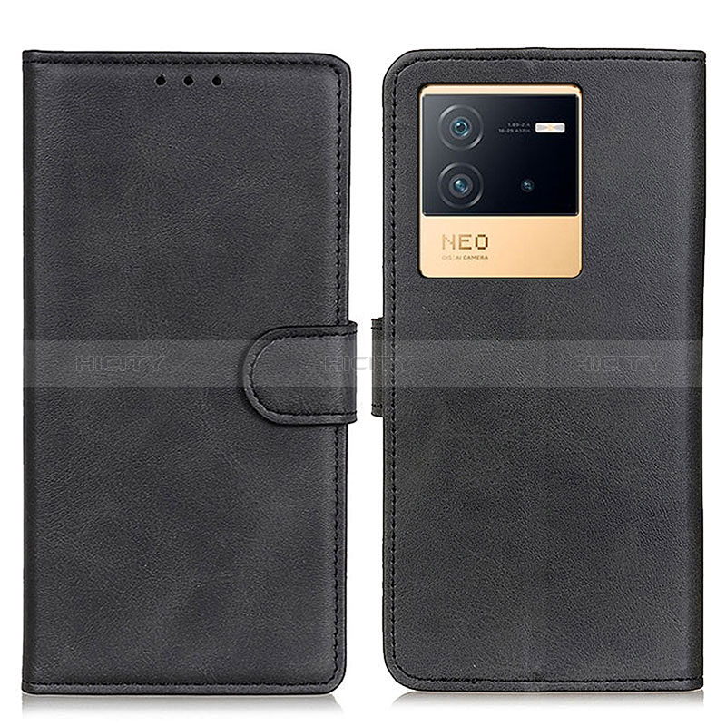 Coque Portefeuille Livre Cuir Etui Clapet A05D pour Vivo iQOO Neo6 5G Noir Plus