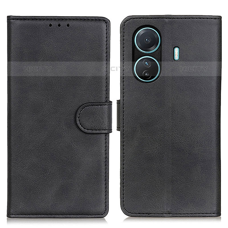 Coque Portefeuille Livre Cuir Etui Clapet A05D pour Vivo iQOO Z6 Pro 5G Noir Plus