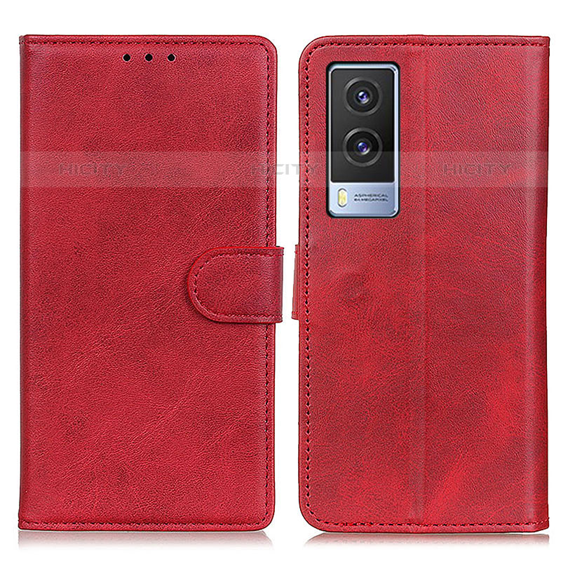 Coque Portefeuille Livre Cuir Etui Clapet A05D pour Vivo V21e 5G Rouge Plus