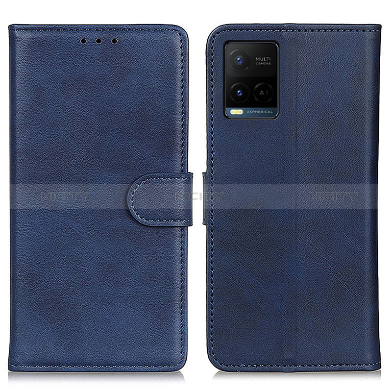 Coque Portefeuille Livre Cuir Etui Clapet A05D pour Vivo Y21a Bleu Plus