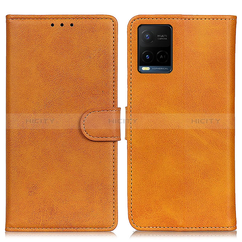 Coque Portefeuille Livre Cuir Etui Clapet A05D pour Vivo Y21G Marron Plus