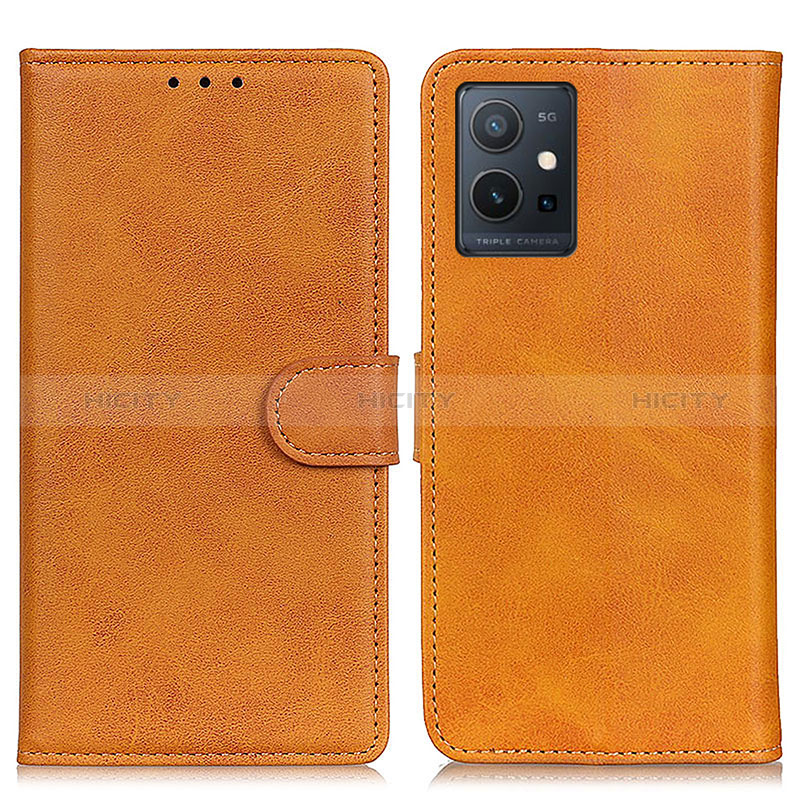 Coque Portefeuille Livre Cuir Etui Clapet A05D pour Vivo Y30 5G Marron Plus