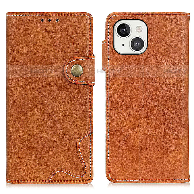 Coque Portefeuille Livre Cuir Etui Clapet A06 pour Apple iPhone 15 Marron Plus