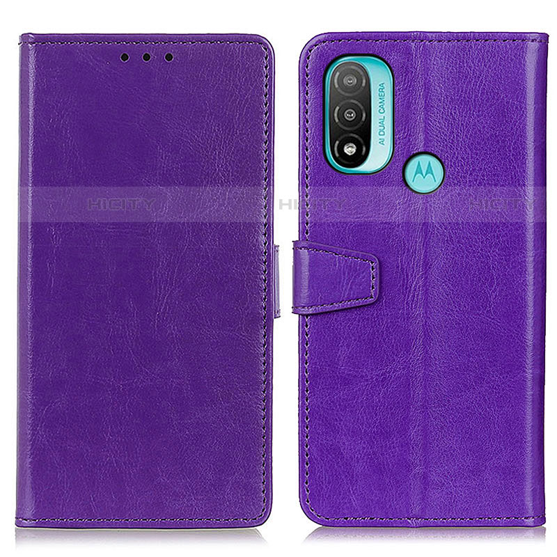 Coque Portefeuille Livre Cuir Etui Clapet A06D pour Motorola Moto E20 Violet Plus