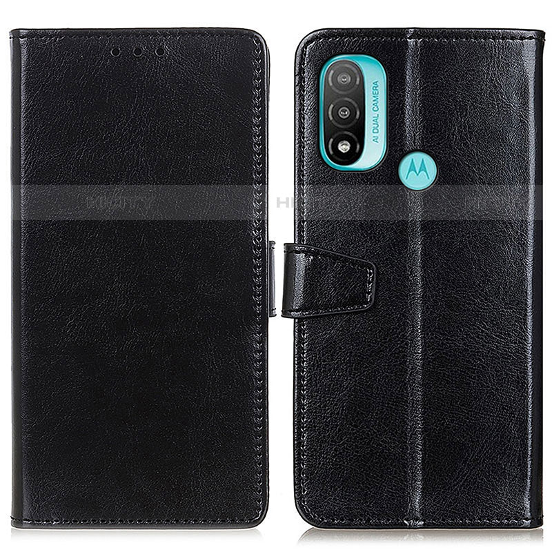 Coque Portefeuille Livre Cuir Etui Clapet A06D pour Motorola Moto E30 Noir Plus