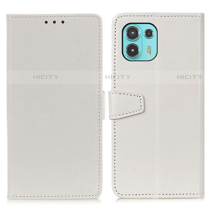 Coque Portefeuille Livre Cuir Etui Clapet A06D pour Motorola Moto Edge 20 Lite 5G Blanc Plus