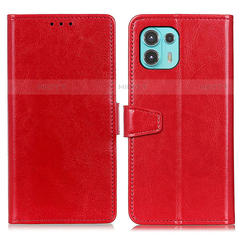 Coque Portefeuille Livre Cuir Etui Clapet A06D pour Motorola Moto Edge 20 Lite 5G Rouge Plus