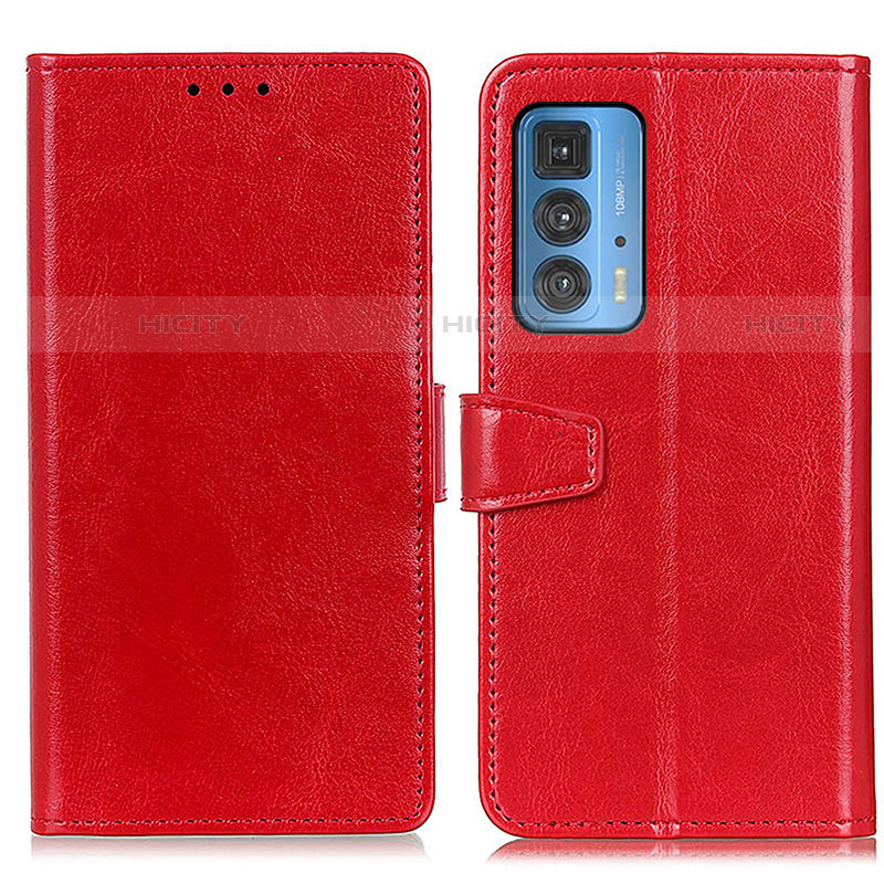 Coque Portefeuille Livre Cuir Etui Clapet A06D pour Motorola Moto Edge 20 Pro 5G Rouge Plus