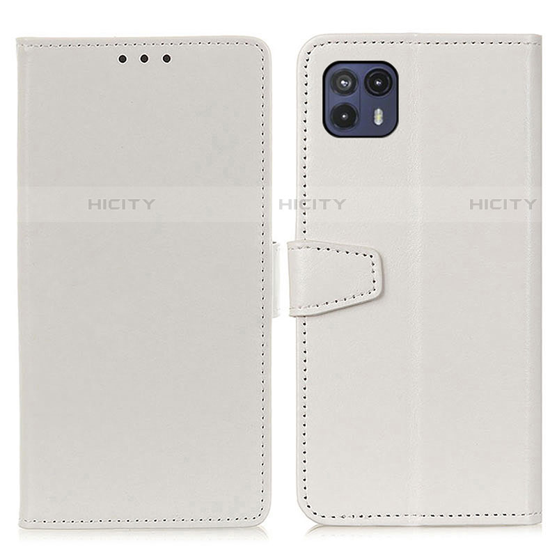 Coque Portefeuille Livre Cuir Etui Clapet A06D pour Motorola Moto G50 5G Blanc Plus