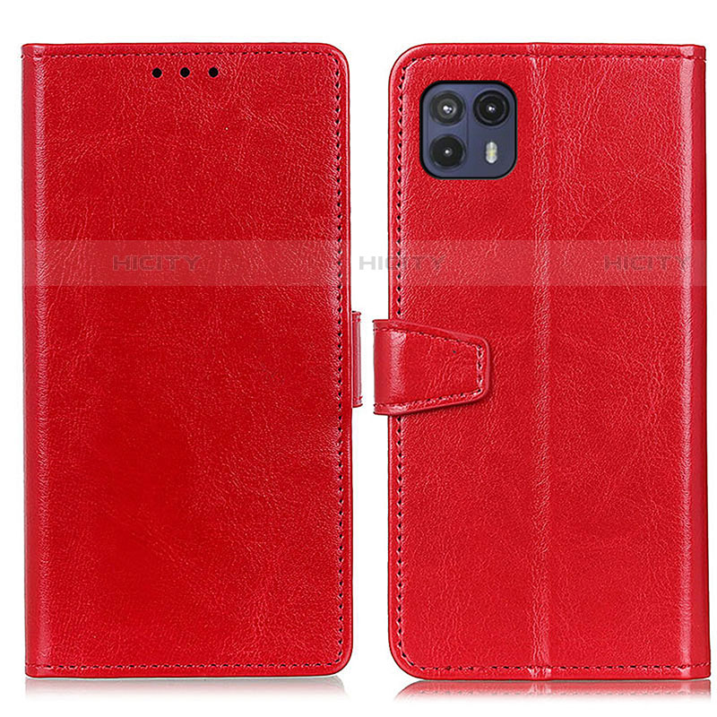 Coque Portefeuille Livre Cuir Etui Clapet A06D pour Motorola Moto G50 5G Rouge Plus