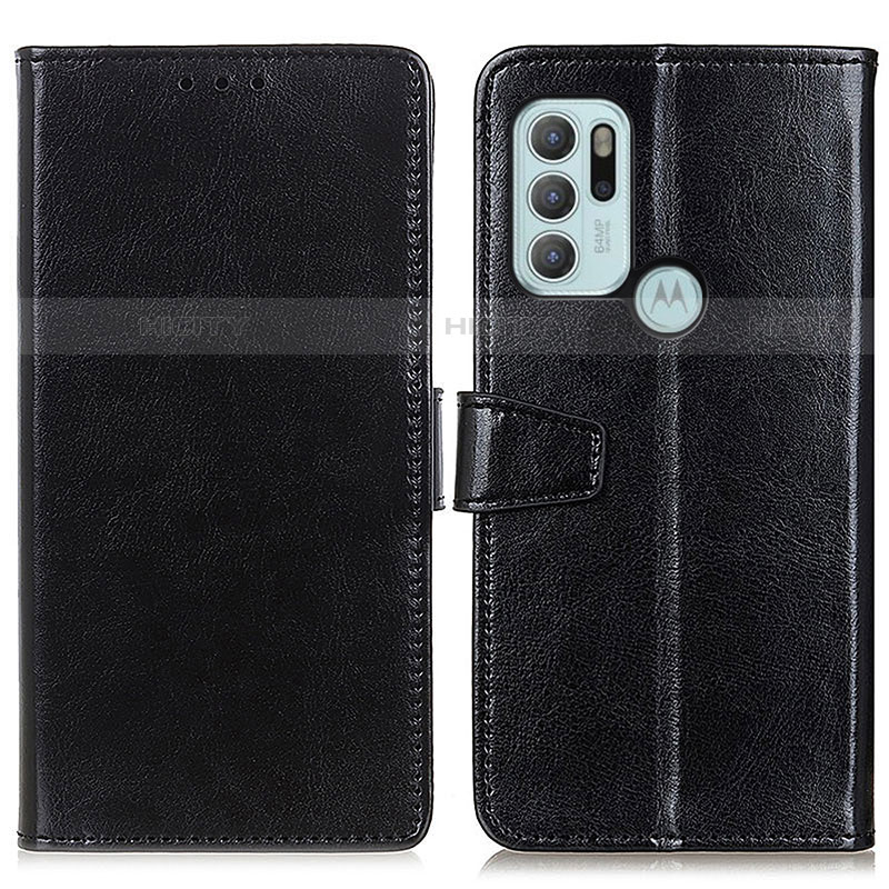 Coque Portefeuille Livre Cuir Etui Clapet A06D pour Motorola Moto G60s Noir Plus