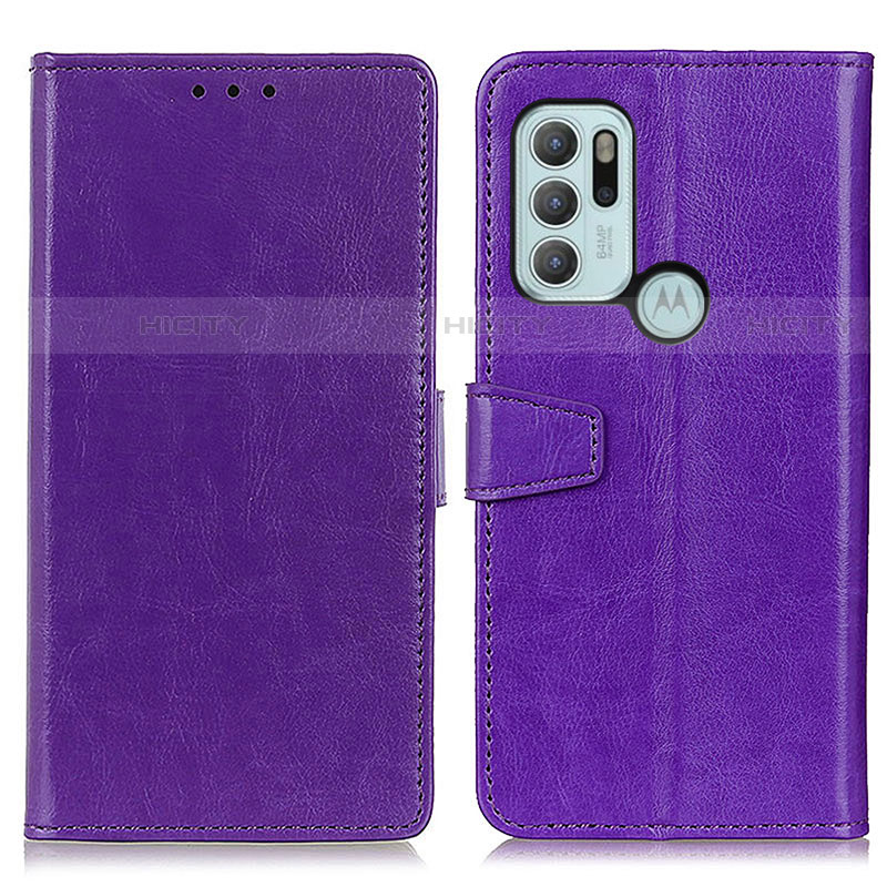 Coque Portefeuille Livre Cuir Etui Clapet A06D pour Motorola Moto G60s Violet Plus