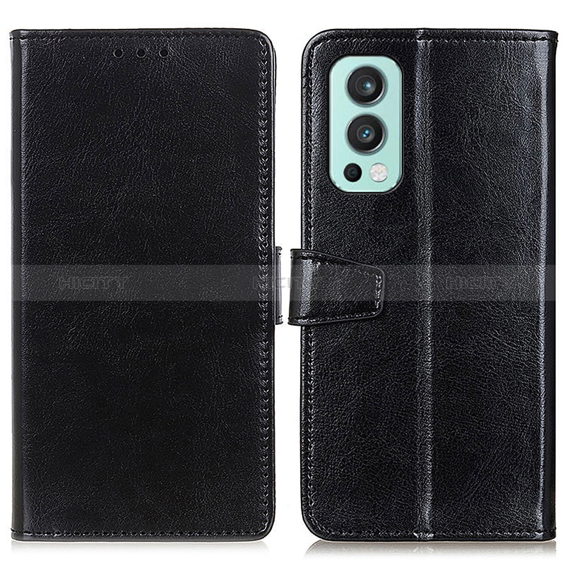 Coque Portefeuille Livre Cuir Etui Clapet A06D pour OnePlus Nord 2 5G Noir Plus