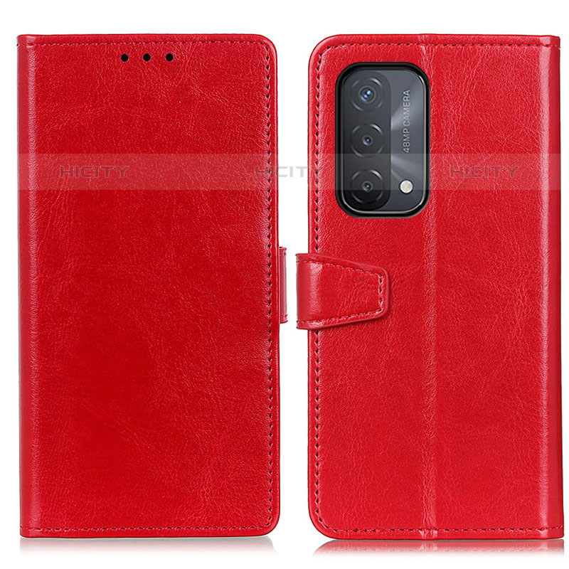 Coque Portefeuille Livre Cuir Etui Clapet A06D pour OnePlus Nord N200 5G Rouge Plus