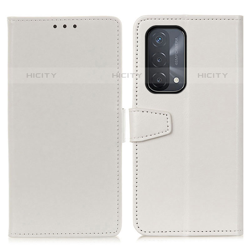 Coque Portefeuille Livre Cuir Etui Clapet A06D pour Oppo A93 5G Blanc Plus