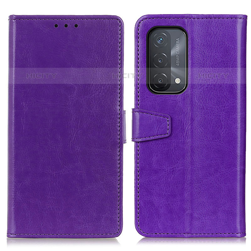 Coque Portefeuille Livre Cuir Etui Clapet A06D pour Oppo A93 5G Violet Plus