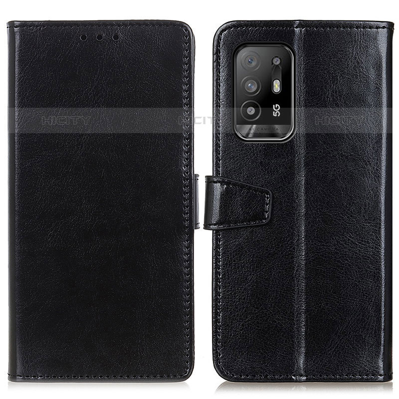 Coque Portefeuille Livre Cuir Etui Clapet A06D pour Oppo A94 5G Noir Plus